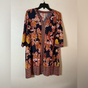 PerSeption Floral Women's Multicolor Dress PXL